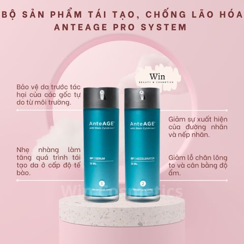 Bộ Sản Phẩm Chuyên Sâu AnteAGE Pro System 30ml x 2