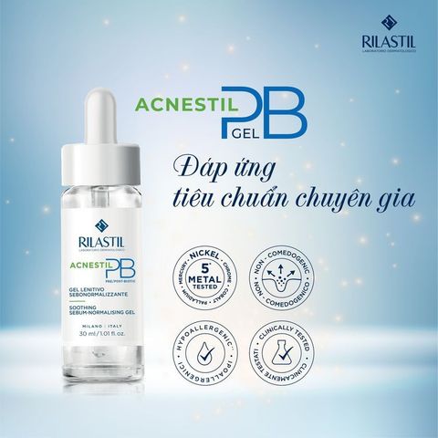 Serum cấp ẩm dành cho da mụn Rilastil Acnestil PB Soothing Sebum - Normalising Gel 30ml