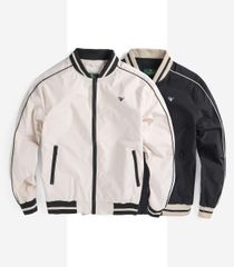 Áo Khoác Bomber Nam Kaki Khóa Kéo Gập Ly Form Regular - 10F23JAC009