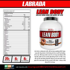 Labrada LeanBody MRP Shake 30 serving - Bửa ăn thay thế phục hồi xây dựng cơ bấp nhanh