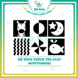 Bộ Thẻ Kích Thích Thị Giác Giúp Bé Phát triển Toàn Diện [DECAL DÁN TƯỜNG HOẶC XUNG QUANH NÔI]