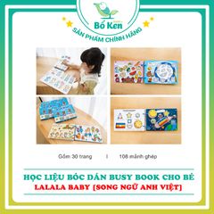 Sách - Học liệu bóc dán Busy Book song ngữ Anh Việt Lalala Baby