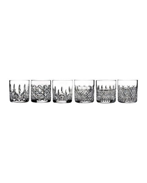  Bộ 6 cốc pha lê thấp Waterford Connoisseur Lismore Heritage 