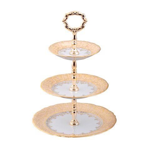  Đĩa 3 tầng Tiệp vàng dây vàng 