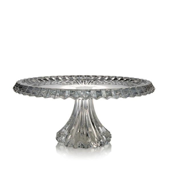  Đĩa chân bồng pha lê chân đế tròn Crown Jewel 