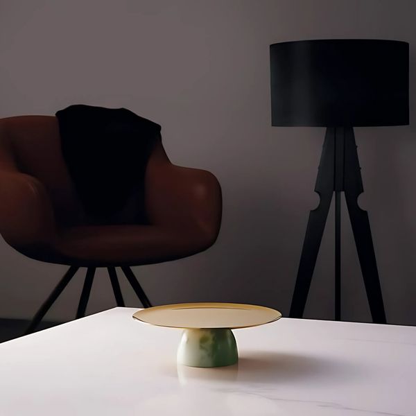  Chân bồng Madame Resin Mirror PVD Gold 16cm Sambonet 