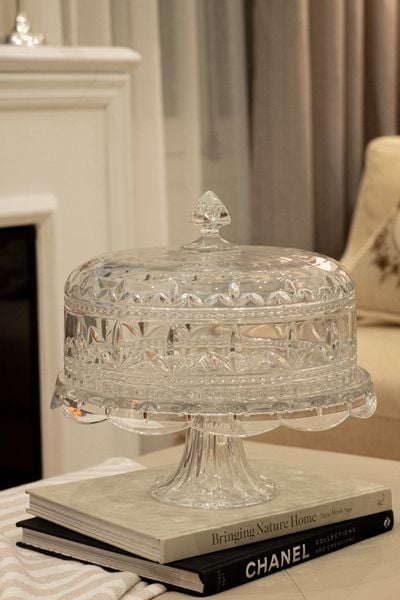  Chân bồng pha lê có nắp Tulip 