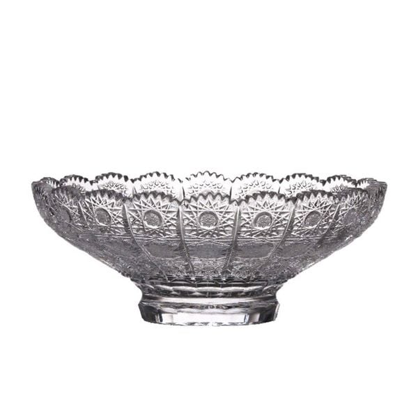  Mâm bồng pha lê đế tròn trắng M57 