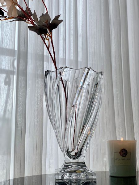  Lọ hoa pha lê chân đế Ponti trắng 