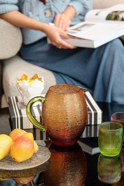  Bình nước pha lê vàng Multicolor 