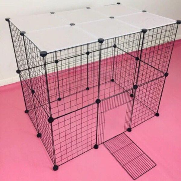  COMBO CHUỒNG THÚ ĐA NĂNG NHƯ HÌNH - (19 tấm lưới + 1 cửa chuồng + 6 tấm nhựa) - [TẶNG 50 CHỐT] 