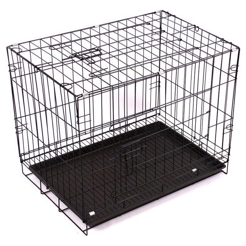  [SIZE 60CM]  CHUỒNG CHÓ - MÈO GẤP GỌN TIỆN DỤNG - MÀU ĐEN 