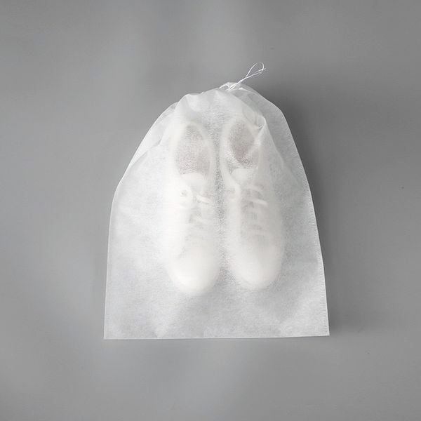  TÚI RÚT TRẮNG Đựng Giày Dép Bảo Quản Giày Dép Khỏi Bụi Bẩn Túi Bảo Quản Giày Miệng Dây Rút Vải Không Dệt 