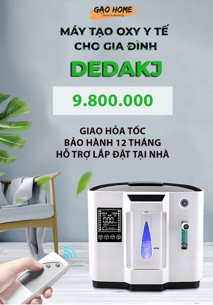  Máy Tạo Oxy gia đình DEDAKJ DE-1A chính hãng (Germany) 
