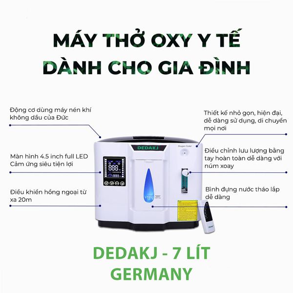  Máy Tạo Oxy gia đình DEDAKJ DE-1A chính hãng (Germany) 
