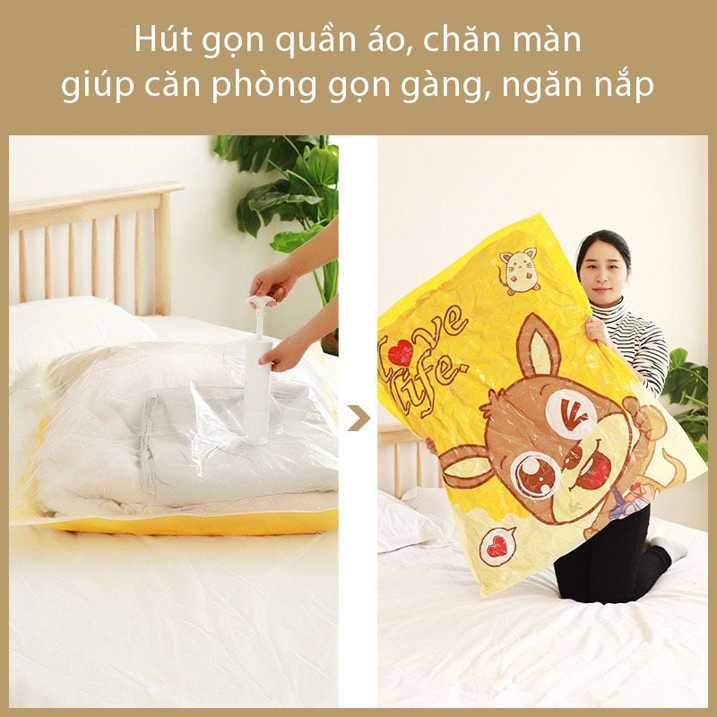  Túi Hút Chân Không Bảo Quản Quần Áo, Chăn Màn, Ga Gối 