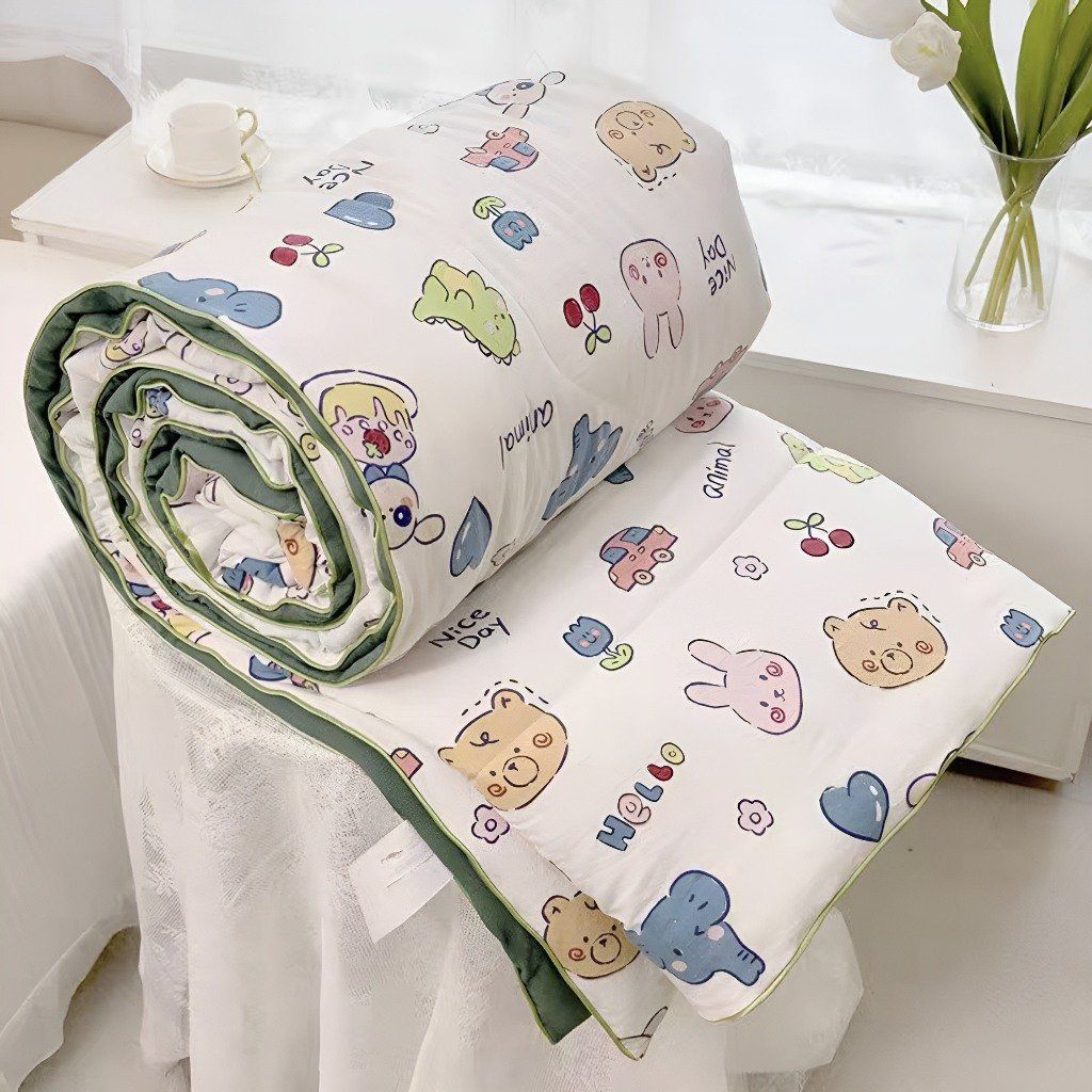  CHĂN LẺ Chăn Hè Cotton Đũi Hàn Quốc Cực Mềm Mịn, Chăn Sơ Đậu Nành Nhập Khẩu, Mền Lẻ, Chăn Bông CL9 