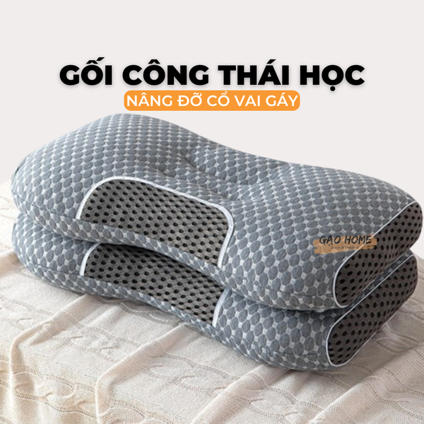  RUỘT GỐI CÔNG THÁI HỌC Giảm Thiểu Đau Mỏi Vai Gáy, Hỗ Trợ Cột Sống Và Tư Thế Cho Giấc Ngủ Ngon Hơn 