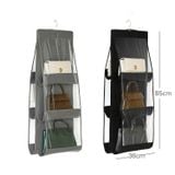  Giỏ Treo Túi Xách, Đựng Đồ Dùng Chống Bụi, Bóp Ví 6 Ngăn 