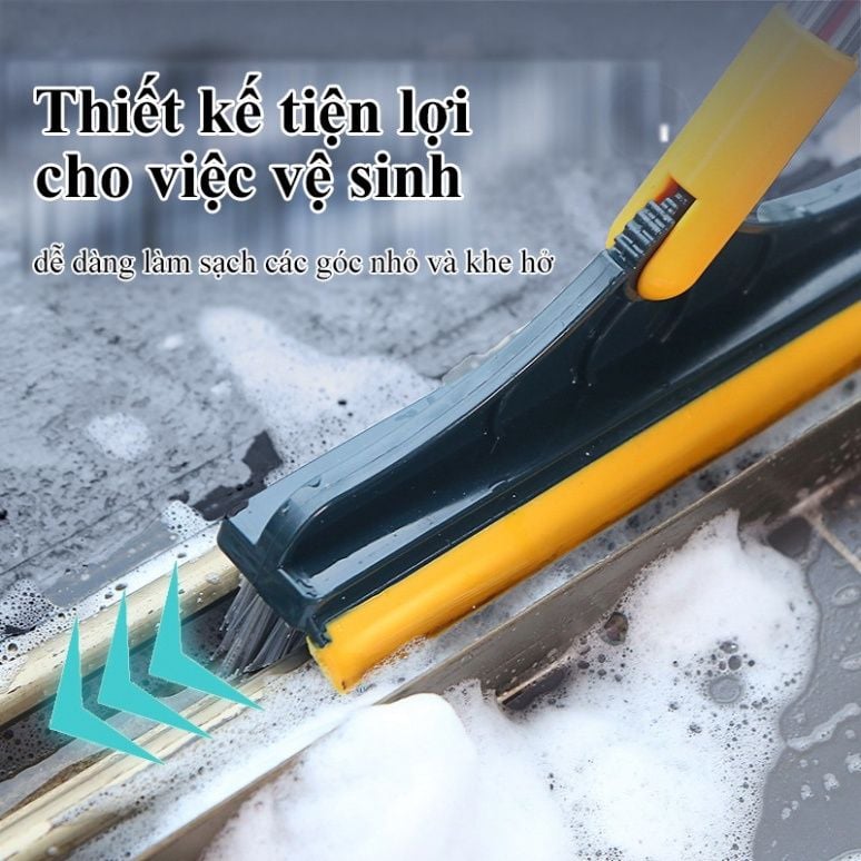  CÂY CHÀ SÀN Nhà Tắm Đa Năng 2 Trong 1, Chổi Cọ Sàn Và Gạt Nước, Xoay 120 Độ Dọn Sạch Mọi Góc Bẩn 