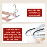  COMBO 10 MÓC TREO QUẦN ÁO Chống Trượt Xoay 360 Độ Đa Năng Chất Nhựa Cao Cấp Bền Bỉ Chịu Được Vật Nặng 