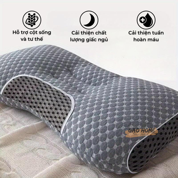  RUỘT GỐI CÔNG THÁI HỌC Giảm Thiểu Đau Mỏi Vai Gáy, Hỗ Trợ Cột Sống Và Tư Thế Cho Giấc Ngủ Ngon Hơn 