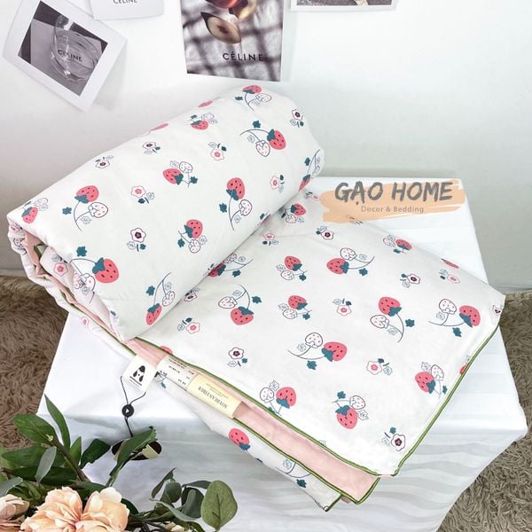  CHĂN LẺ Chăn Hè Cotton Đũi Hàn Quốc Cực Mềm Mịn, Chăn Sơ Đậu Nành Nhập Khẩu, Mền Lẻ, Chăn Bông CL17 
