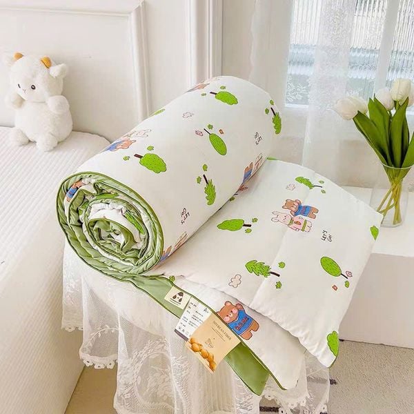  CHĂN LẺ Chăn Hè Cotton Đũi Hàn Quốc Cực Mềm Mịn, Chăn Sơ Đậu Nành Nhập Khẩu, Mền Lẻ, Chăn Bông CL14 