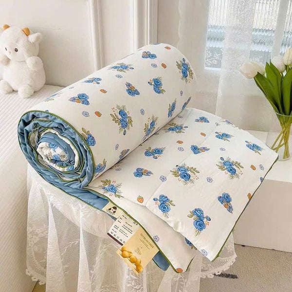  CHĂN LẺ Chăn Hè Cotton Đũi Hàn Quốc Cực Mềm Mịn, Chăn Sơ Đậu Nành Nhập Khẩu, Mền Lẻ, Chăn Bông CL14 
