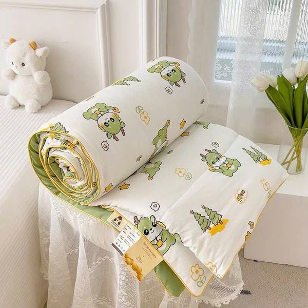  CHĂN LẺ Chăn Hè Cotton Đũi Hàn Quốc Cực Mềm Mịn, Chăn Sơ Đậu Nành Nhập Khẩu, Mền Lẻ, Chăn Bông CL15 