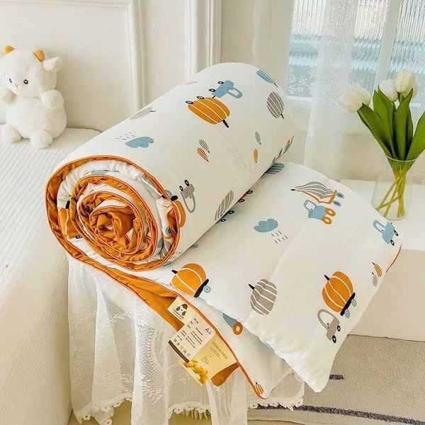 CHĂN LẺ Chăn Hè Cotton Đũi Hàn Quốc Cực Mềm Mịn, Chăn Sơ Đậu Nành Nhập Khẩu, Mền Lẻ, Chăn Bông CL9 