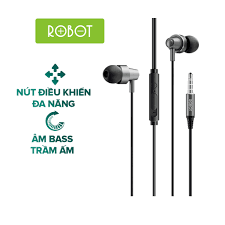 Tai Nghe Nhét Tai Có Dây ROBOT RE240S