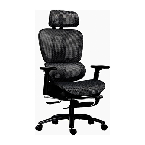 Ghế công thái học Ergonomic LH016 Xám- Chân Nhôm