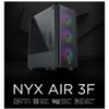 CASE XIGMATEK NYX AIR 3F (EN40924) – GAMING M-ATX, KÈM 03 FAN BLACK