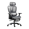 Ghế công thái học Ergonomic LH016 Xám- Chân Nhôm