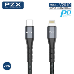 Cáp sạc PZX V201P Black Type-C To Lightning 27W