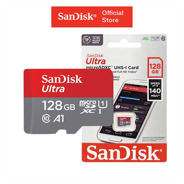 Thẻ nhớ MicroSDXC SanDisk Ultra A1 128GB 120MB/s SDSQUA4-128G-GN6MN