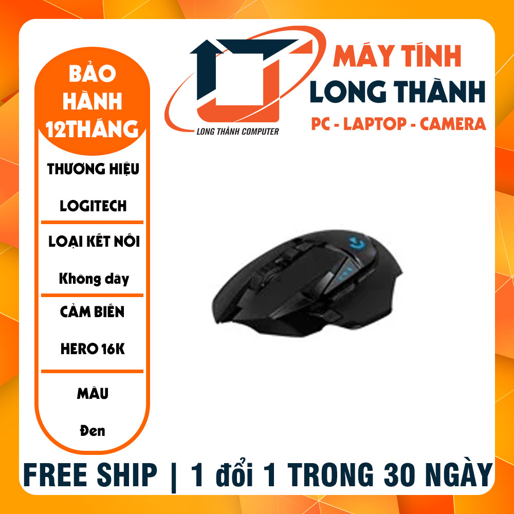 CHUỘT LOGITECH G502 LIGHTSPEED WIRELESS GAMING – ĐEN (BLACK)– Máy ...