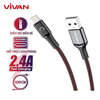 Cáp sạc VIVAN VZL100 Black USB to Lightning