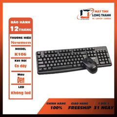 Bộ bàn phím chuột không dây Newmen K106 (USB/Đen)