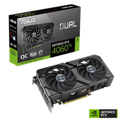 Card màn hình ASUS Dual GeForce RTX 4060 Ti EVO OC Edition 16GB GDDR6 (DUAL-RTX4060TI-O16G-EVO)