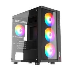 CASE MAGIC GM-01 GLASS CÓ SẮN 4 FAN (MATX)