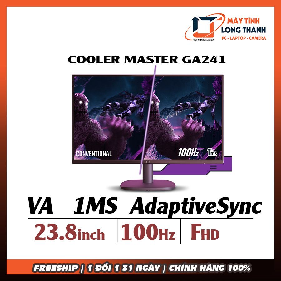 MÀN HÌNH COOLER MASTER GA241 (23.8 INCH/FHD/VA/100HZ/1MS)
