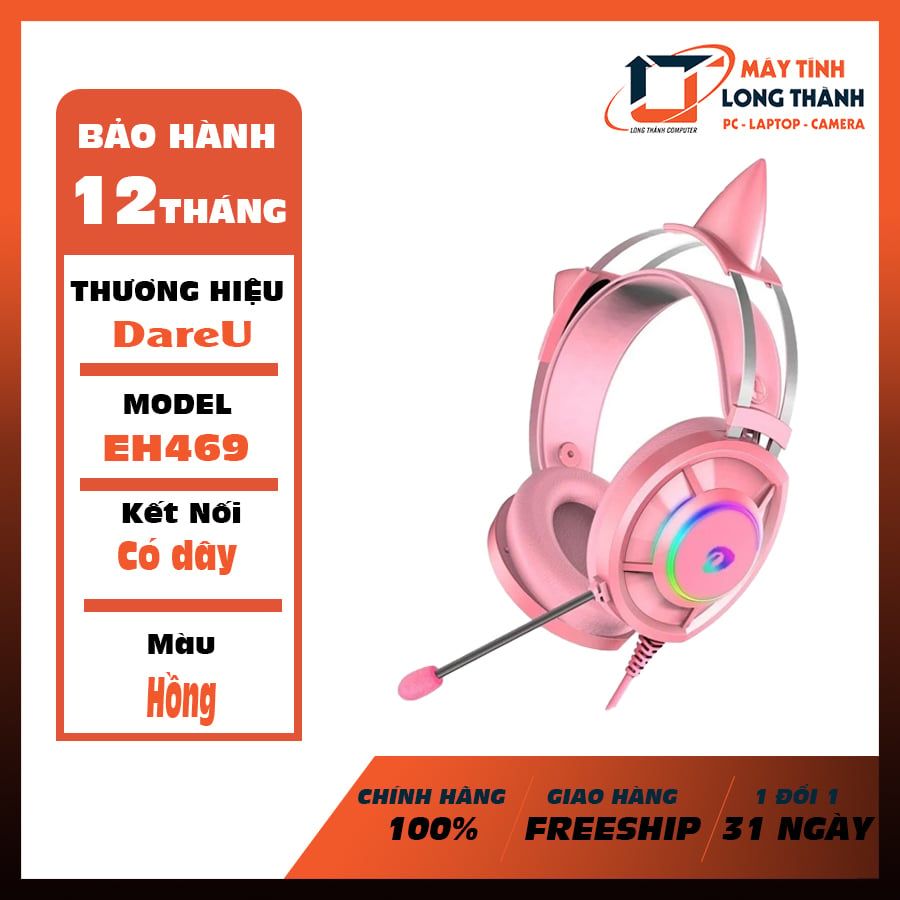 TAI NGHE DAREU EH469 7.1 RGB PINK