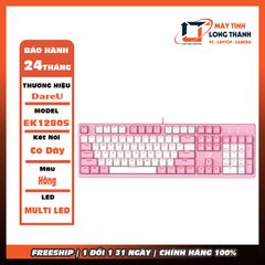 Bàn Phím Cơ Gaming DAREU EK 1280s 104KEY PINK WHITE