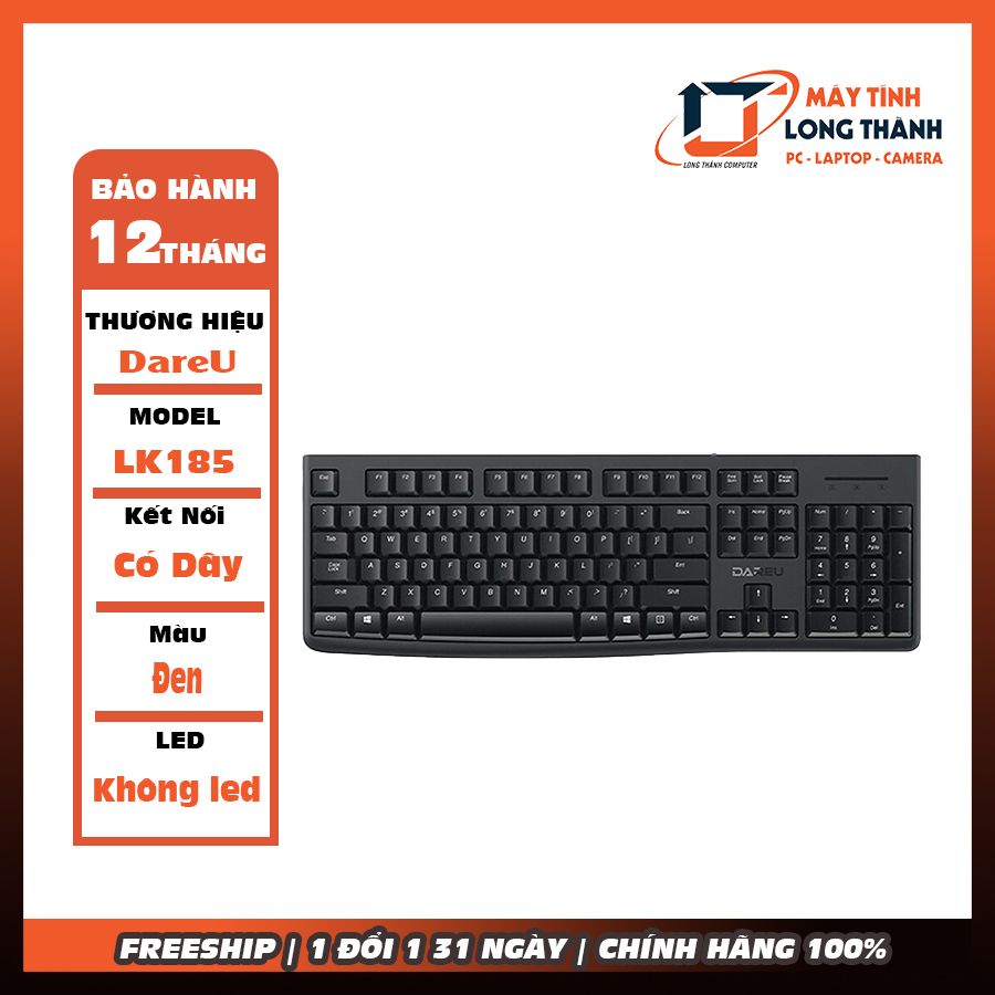 BÀN PHÍM Dareu LK185 USB Black