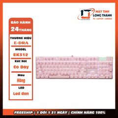 Bàn phím cơ E-DRA EK312 PINK- Brown Switch