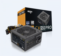 NGUỒN AIGO MODEL CK650 650W 80+ EFICIENCY (DÂY CÁP ĐEN DẸT)