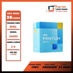 CPU Intel Pentium Gold G6405 (4.1GHz, 2 nhân 4 luồng, 4MB Cache, 58W) - Socket Intel LGA 1200)