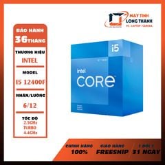 CPU Intel Core i5 12400F Box Chính Hãng (2.50 Up to 4.40GHz | 18MB | 6C 12T | Socket 1700 | Alder Lake | No GPU | 65W)